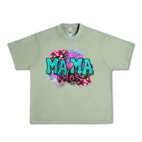 Oil Green mama vibes floral Urban Heavy Tee - OliviaCreatesArt