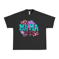 Pigment Black mama vibes floral Urban Heavy Tee - OliviaCreatesArt
