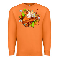 Carrot pumpkin pie with daisies and cinnamon Premium Sweatshirt - AdoDesignShop