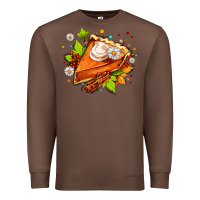 Chestnut pumpkin pie with daisies and cinnamon Premium Sweatshirt - AdoDesignShop
