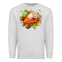 Dove Grey pumpkin pie with daisies and cinnamon Premium Sweatshirt - AdoDesignShop