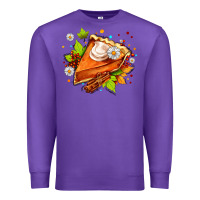 Purple pumpkin pie with daisies and cinnamon Premium Sweatshirt - AdoDesignShop