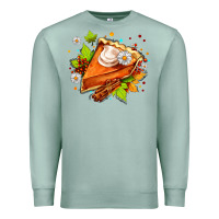 Seafoam pumpkin pie with daisies and cinnamon Premium Sweatshirt - AdoDesignShop