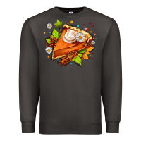 Smoke pumpkin pie with daisies and cinnamon Premium Sweatshirt - AdoDesignShop