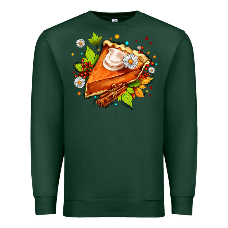 Pumpkin Pie With Daisies And Cinnamon Premium Sweatshirt by AdoDesignShop | Teevron