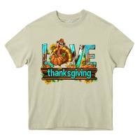 Mossy Love Thanksgiving with Turkey Heavy Core Tee - texasbilliewilder