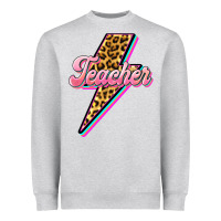Heather Grey flash teacher Heavyweight Sweatshirt - BarkalooDesign