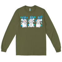 Army Green snowman winter bbs Long Sleeve Tee - BundleAndBundleShop