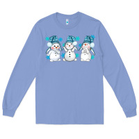 Colony Blue snowman winter bbs Long Sleeve Tee - BundleAndBundleShop