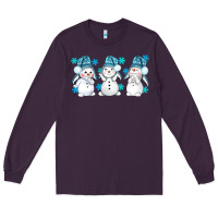 Plum snowman winter bbs Long Sleeve Tee - BundleAndBundleShop