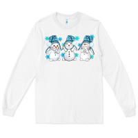 White snowman winter bbs Long Sleeve Tee - BundleAndBundleShop