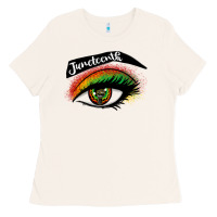 Bone juneteenth eyelash cowgirl Ladies Tee - CowGirlArtShop