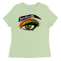Matcha juneteenth eyelash cowgirl Ladies Tee - CowGirlArtShop