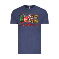 Vintage Denim love christmas Vintage Tee - OliviaCreatesArt