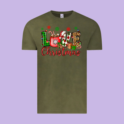 Love Christmas Vintage Tee Designed By Oliviacreatesart