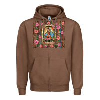 Chestnut madrecita muchas gracias Zipper Hoodie - BarkalooDesign