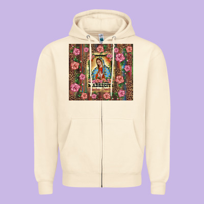 Madrecita Muchas Gracias Zipper Hoodie Designed By Barkaloodesign