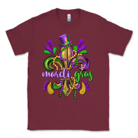Burgundy mardi gras fleur de lis Classic Tee - CowGirlArtShop