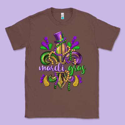 Mardi Gras Fleur De Lis Classic Tee Designed By Cowgirlartshop