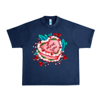 Navy valentines day cakes olivia creates design Urban Heavy Tee - OliviaCreatesArt