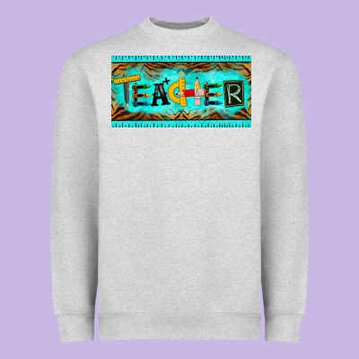 Teacher License Plate Heavyweight Sweatshirt Designed By Barkaloodesign