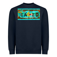 Navy teacher license plate Heavyweight Sweatshirt - BarkalooDesign