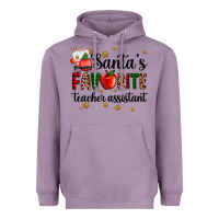 Lavender santa's favorite teacher assistant Heavyweight Hoodie - AdoDesignShop