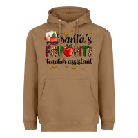 Toasted Coconut santa's favorite teacher assistant Heavyweight Hoodie - AdoDesignShop