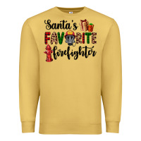 Antique Gold santa's favorite firefighter Premium Sweatshirt - AdoDesignShop