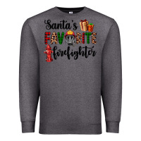Charcoal Heather santa's favorite firefighter Premium Sweatshirt - AdoDesignShop