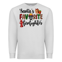 Dove Grey santa's favorite firefighter Premium Sweatshirt - AdoDesignShop