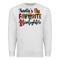 Oatmeal Heather santa's favorite firefighter Premium Sweatshirt - AdoDesignShop