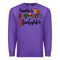 Purple santa's favorite firefighter Premium Sweatshirt - AdoDesignShop