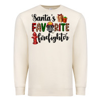 Sandshell santa's favorite firefighter Premium Sweatshirt - AdoDesignShop