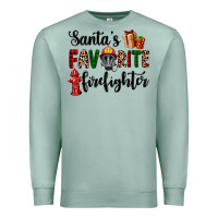 Seafoam santa's favorite firefighter Premium Sweatshirt - AdoDesignShop