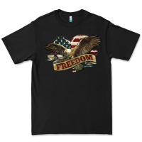 Black Freedom America Eagle 4th of july Premium Tee - HowdyJamesFarm