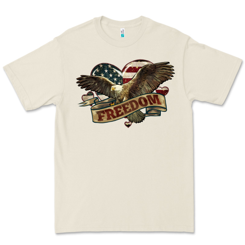 Freedom America Eagle 4th Of July Premium Tee by HowdyJamesFarm | Teevron