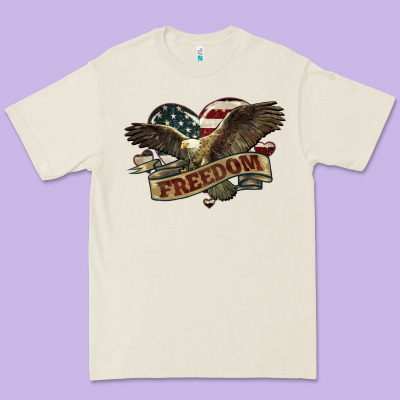 Freedom America Eagle 4th Of July Premium Tee Designed By Howdyjamesfarm