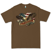 Cacao Freedom America Eagle 4th of july Premium Tee - HowdyJamesFarm