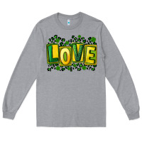 Heather Grey St. Patrick's Day love Long Sleeve Tee - FaDigitalArtStudio