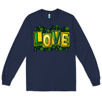 Navy St. Patrick's Day love Long Sleeve Tee - FaDigitalArtStudio
