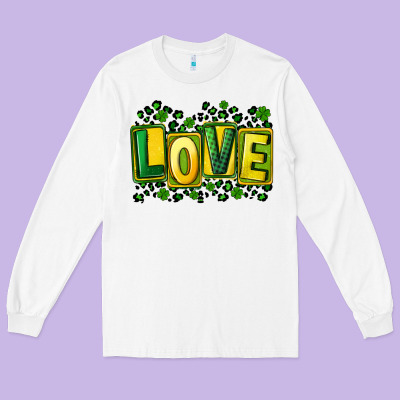 St. Patrick's Day Love Long Sleeve Tee Designed By Fadigitalartstudio