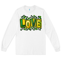 White St. Patrick's Day love Long Sleeve Tee - FaDigitalArtStudio
