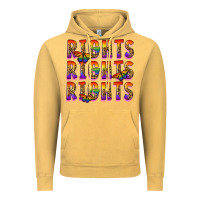 Rights Rights Rights Pride Vintage Hoodie | Teevron