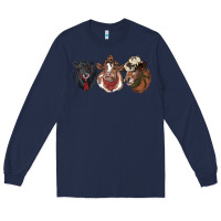 Navy Hangin With My Heifers Long Sleeve Tee - RanaPortraitStore