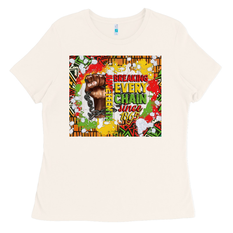 Juneteenth Breaking Every Chain Since 1865 Ladies Tee by CowGirlArtShop | Teevron