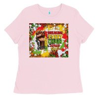 Bubblegum Pink juneteenth breaking every chain since 1865 Ladies Tee - CowGirlArtShop