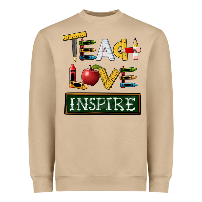 Teach Love Inspire Heavyweight Sweatshirt by BarkalooDesign | Teevron