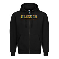 Black simply blessed Zipper Hoodie - BarkalooDesign