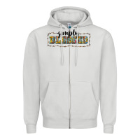 Dove Grey simply blessed Zipper Hoodie - BarkalooDesign